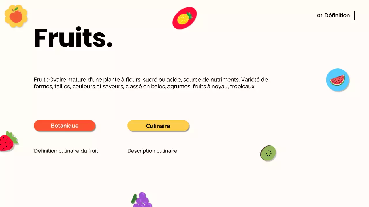 Orange blanche Matériel de conférence moderne sur les fruits