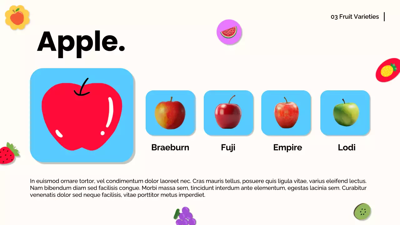 Wit Oranje Modern Fruit Lezingmateriaal