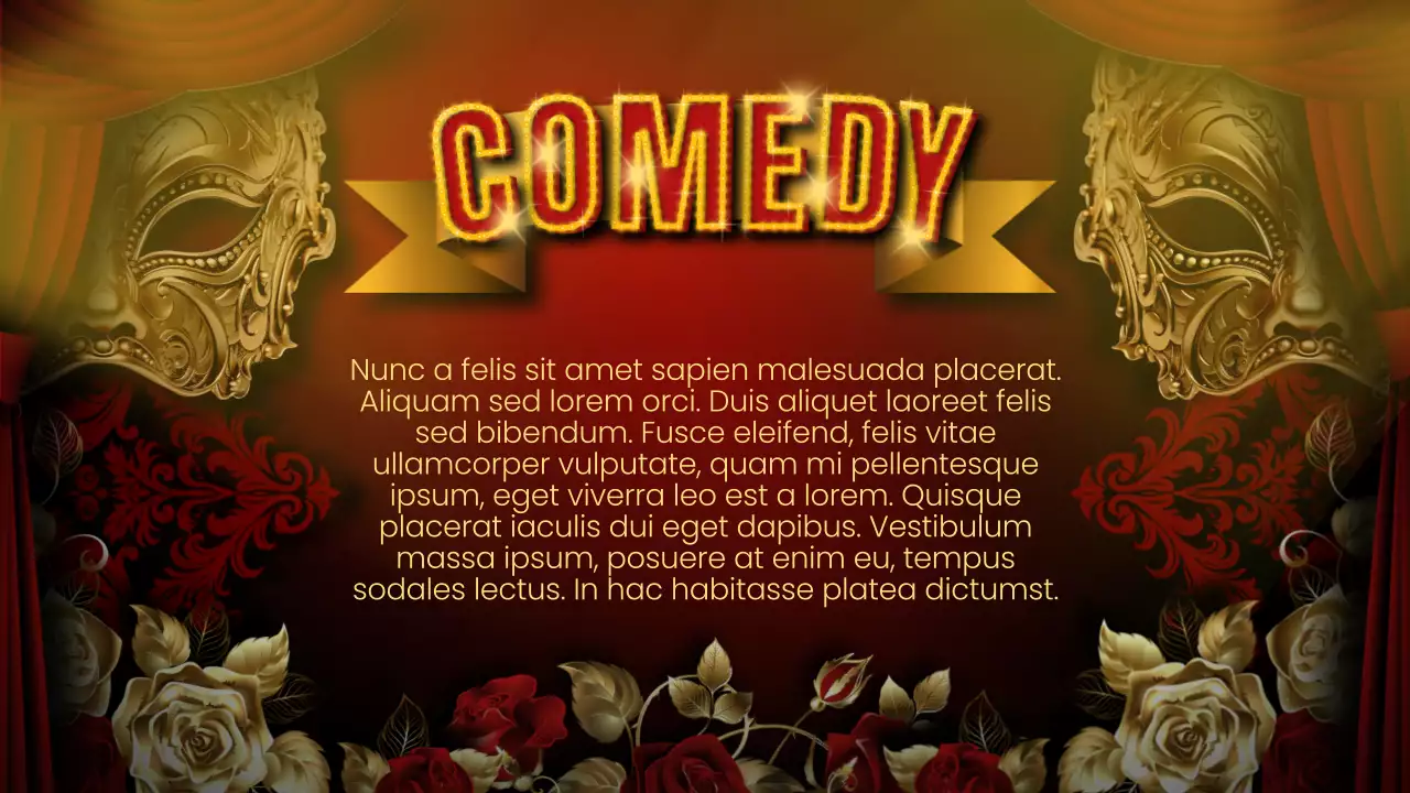 Materiale per conferenze Cabaret rosso nero appariscente