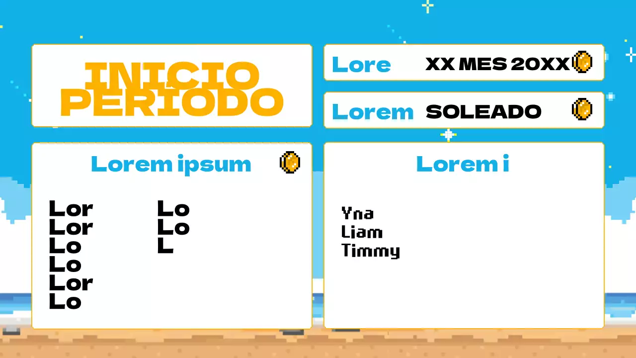 Celeste Amarillo Animación Agenda de clases Plan