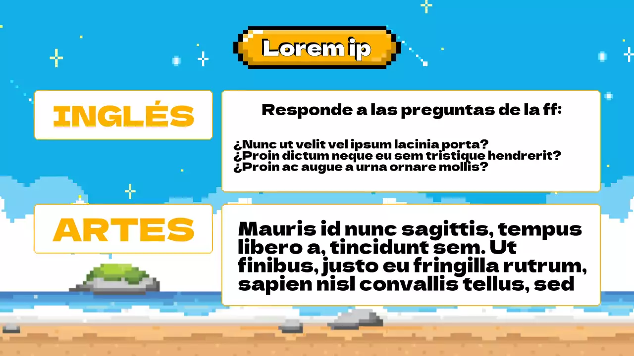 Celeste Amarillo Animación Agenda de clases Plan