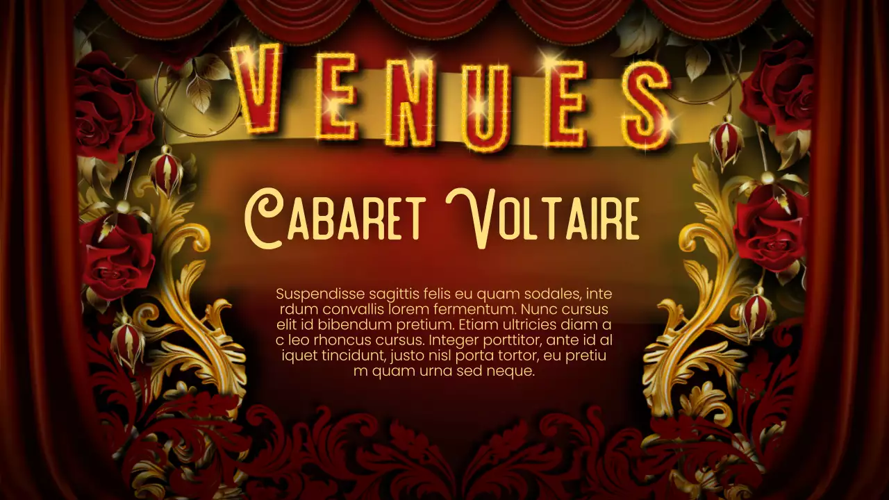 Red Black Flashy Cabaret Lecture Material