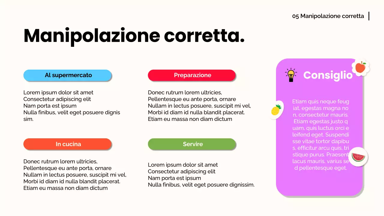Arancia bianca Materiale moderno per conferenze sulla frutta