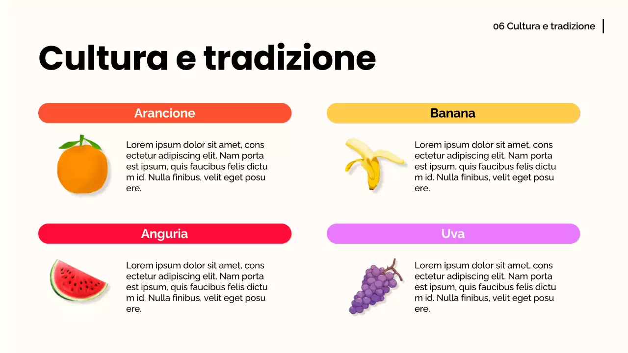 Arancia bianca Materiale moderno per conferenze sulla frutta