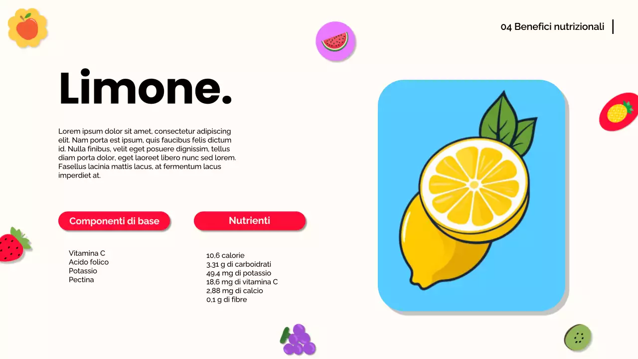 Arancia bianca Materiale moderno per conferenze sulla frutta