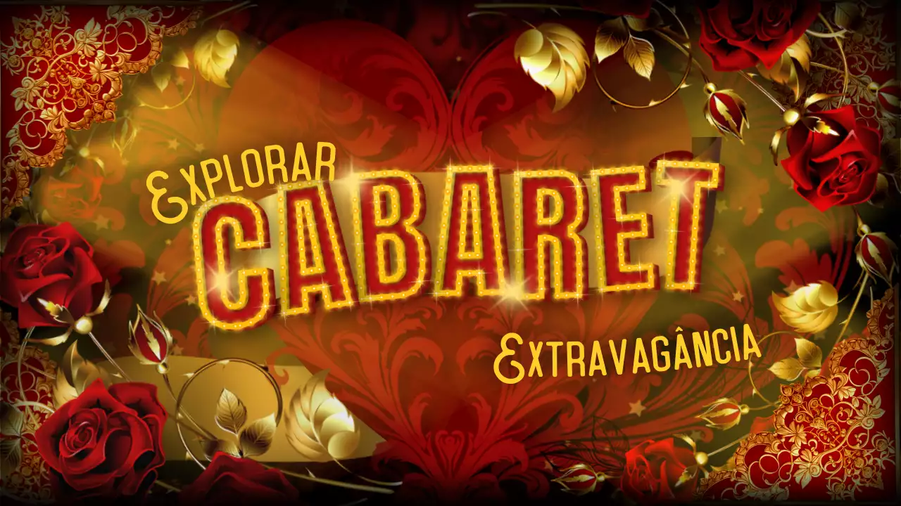 Vermelho Preto Flashy Cabaret Material para palestras