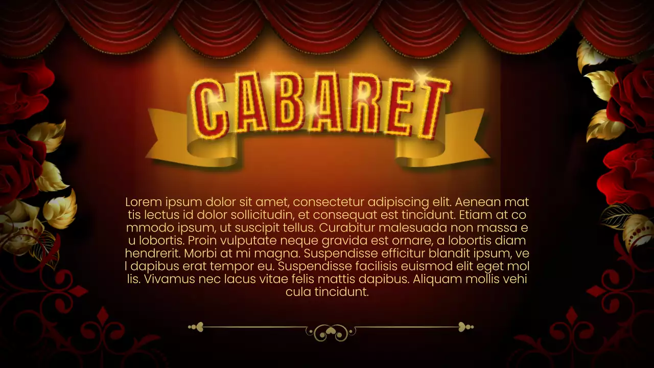 Red Black Flashy Cabaret Lecture Material