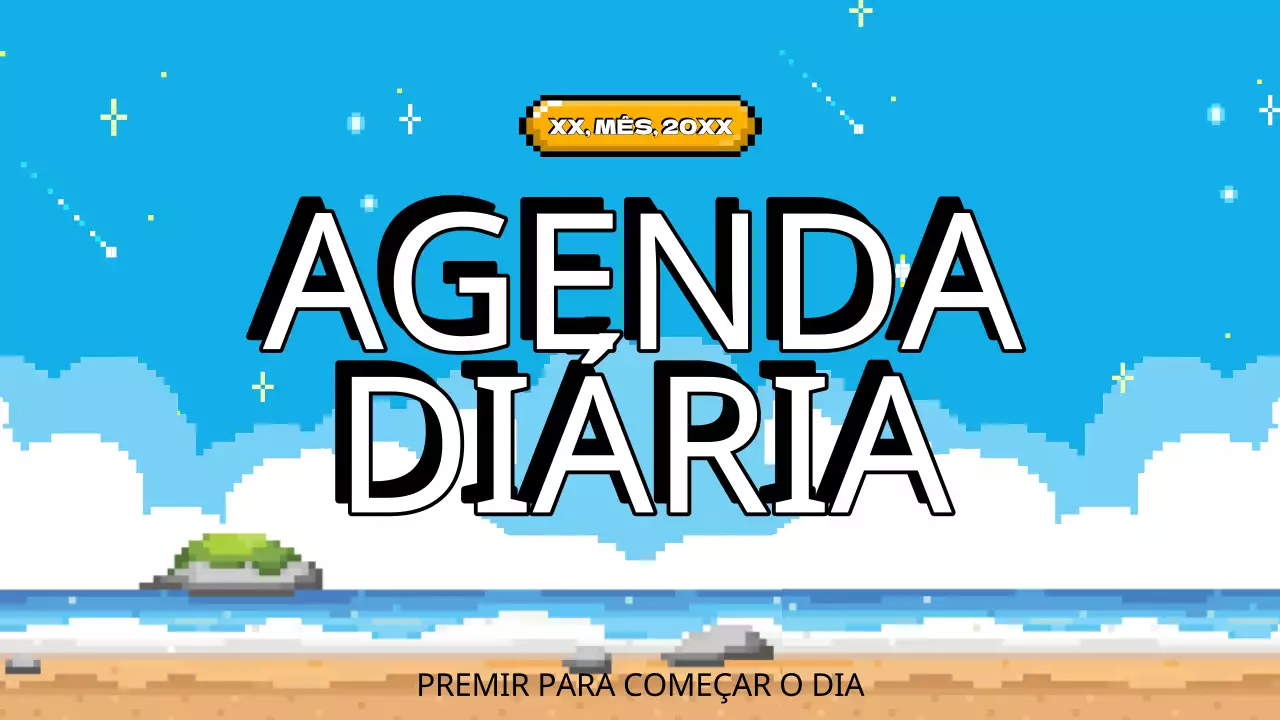 Azul celeste Amarelo Animação Plano da agenda da turma