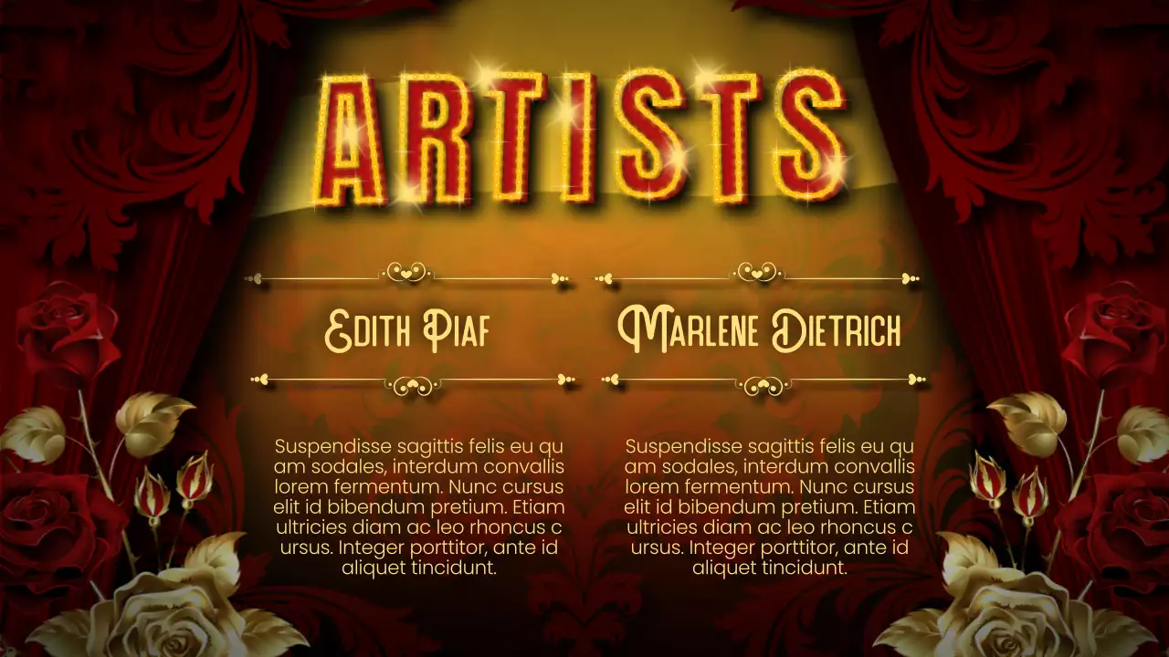 Red Black Flashy Cabaret Lecture Material