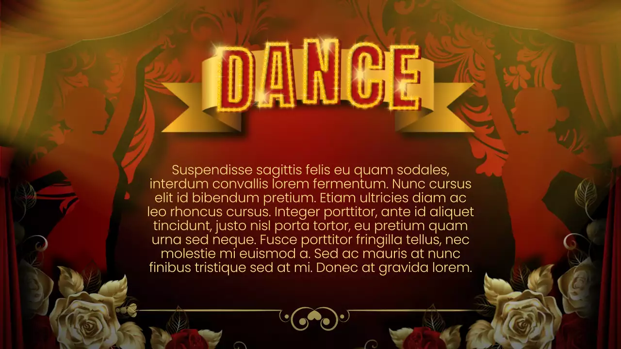 Materiale per conferenze Cabaret rosso nero appariscente