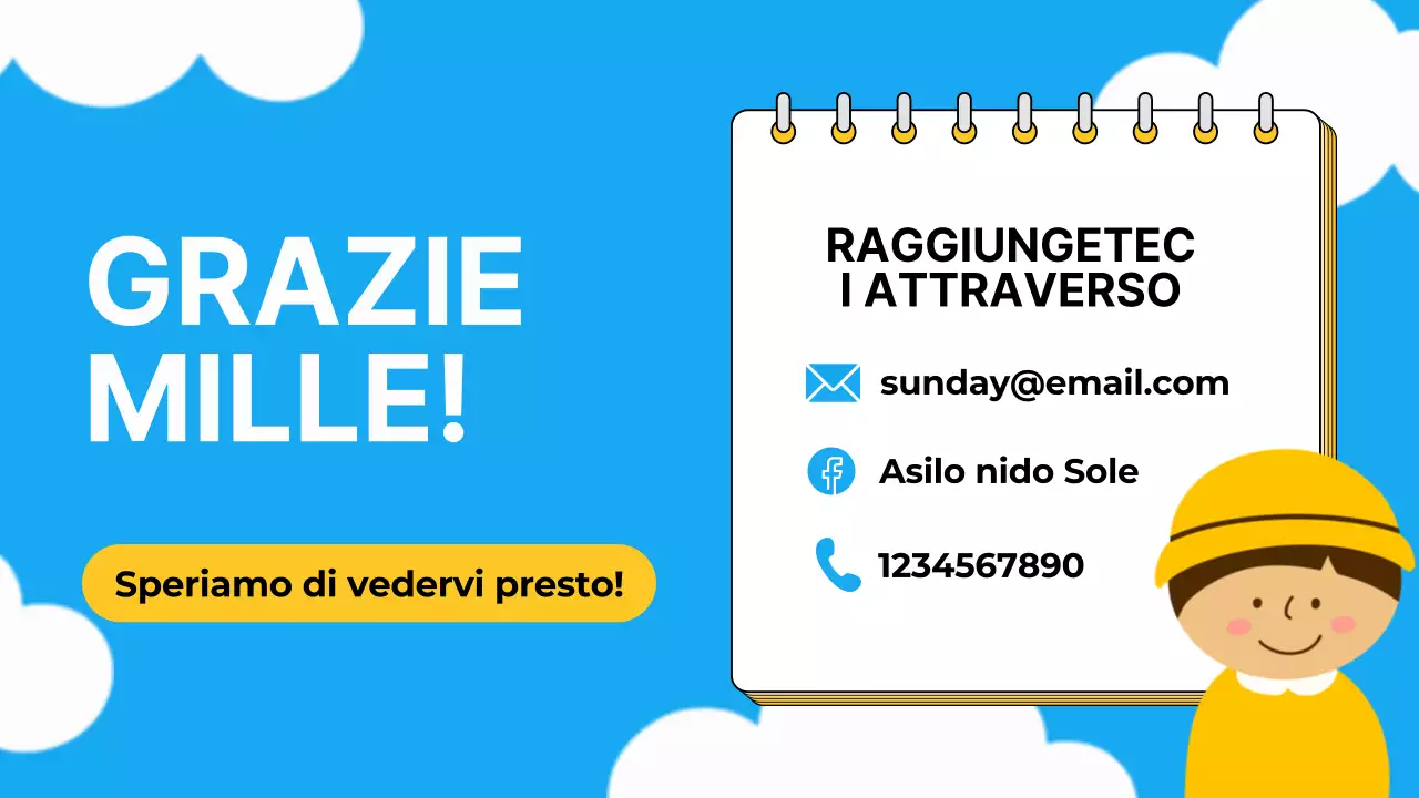 Animazione asilo nido Sky Blue Orange Pubblicità