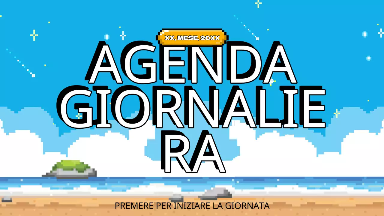 Azzurro Giallo Animazione Piano dell'agenda di classe