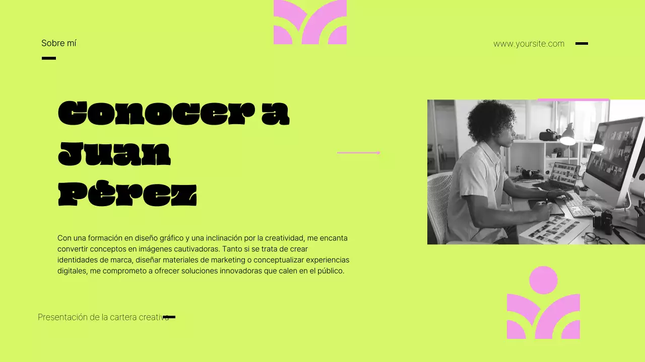 Cartera creativa Pink and Lime Bold