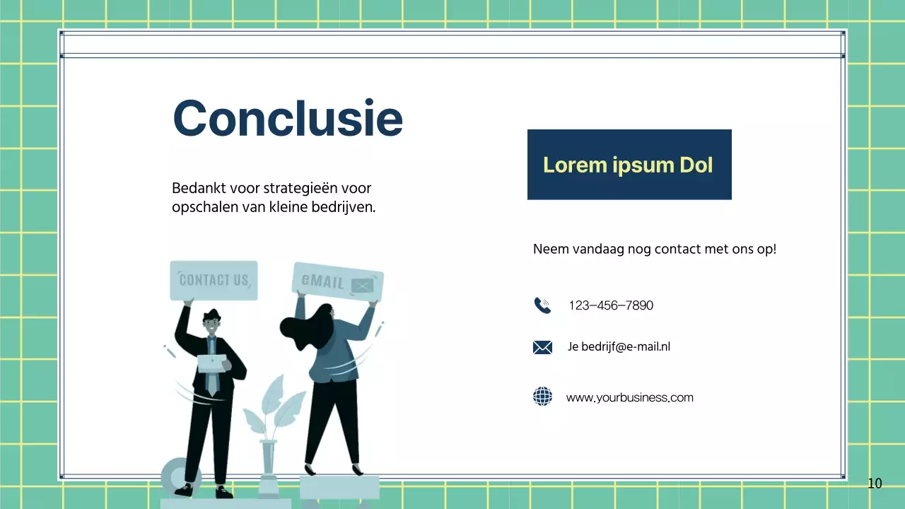 Groene moderne schaalstrategie voor kleine bedrijven