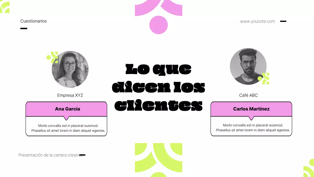 Cartera creativa Pink and Lime Bold