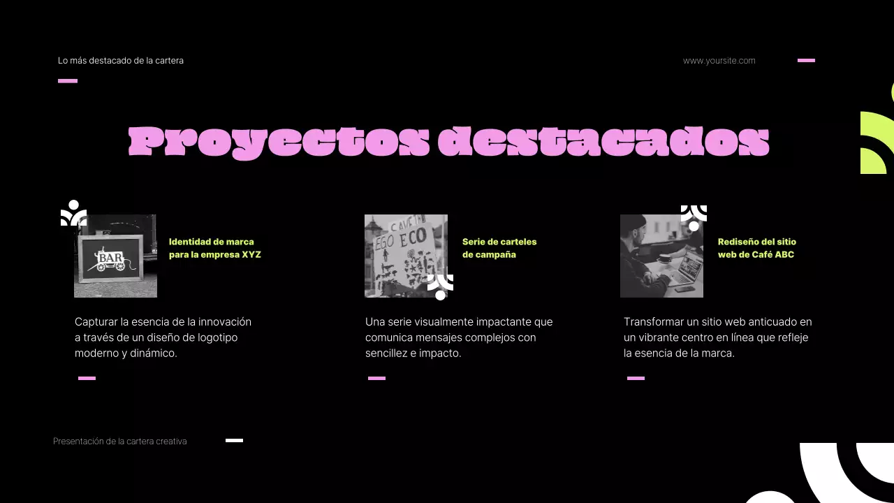 Cartera creativa Pink and Lime Bold