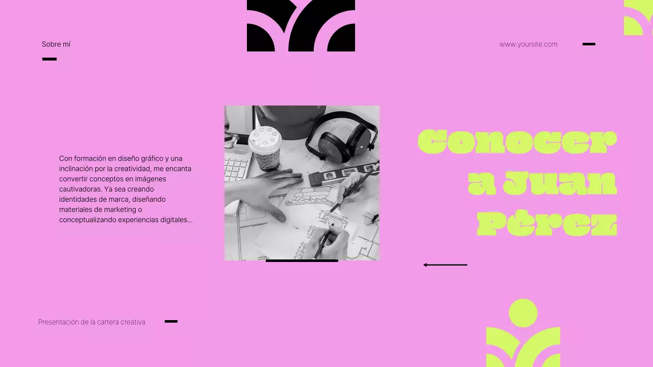 Cartera creativa Pink and Lime Bold