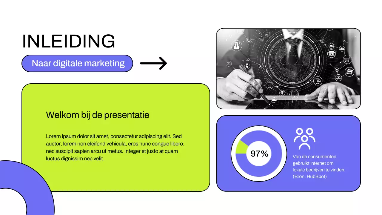 Purple Lime Moderne Digitale Marketingstrategie voor bedrijven
