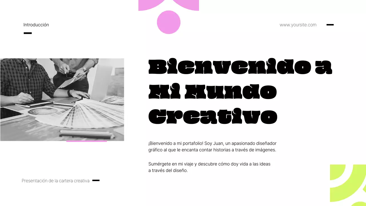 Cartera creativa Pink and Lime Bold