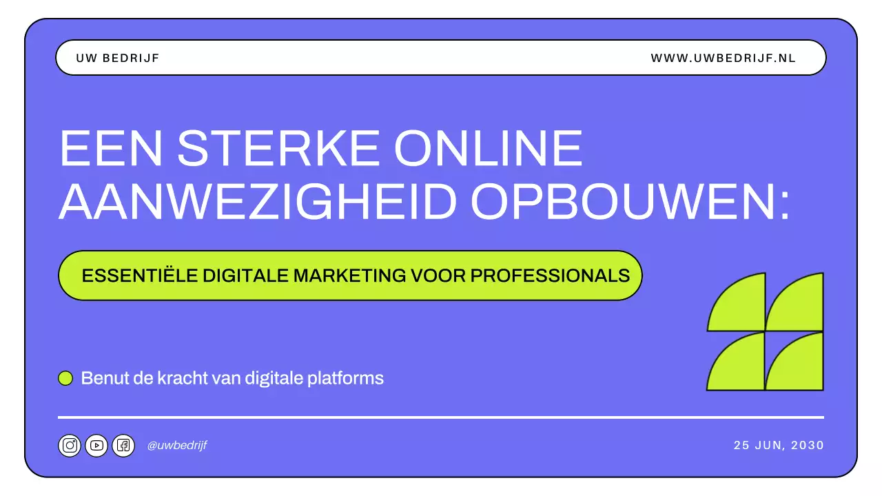 Purple Lime Moderne Digitale Marketingstrategie voor bedrijven
