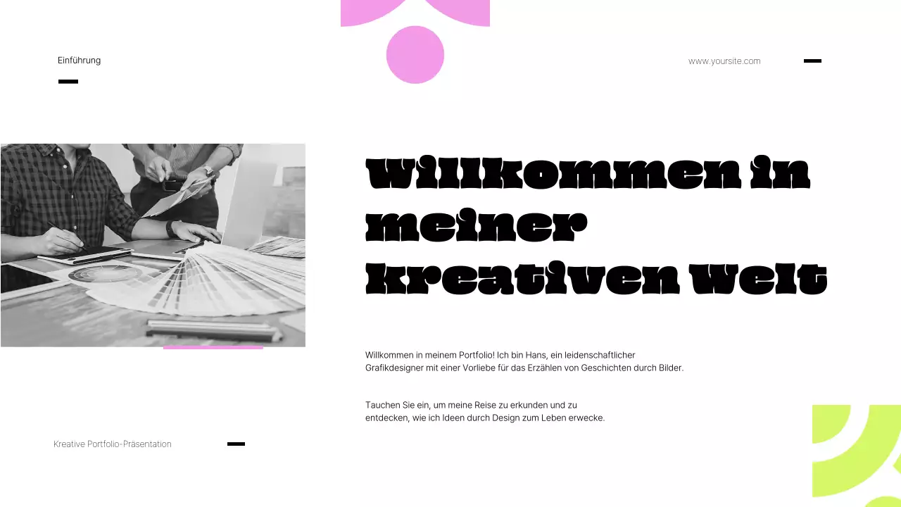 Rosa und Limette Bold Kreativ-Portfolio