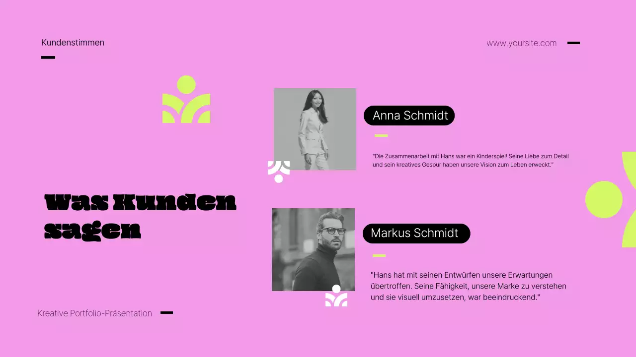 Rosa und Limette Bold Kreativ-Portfolio