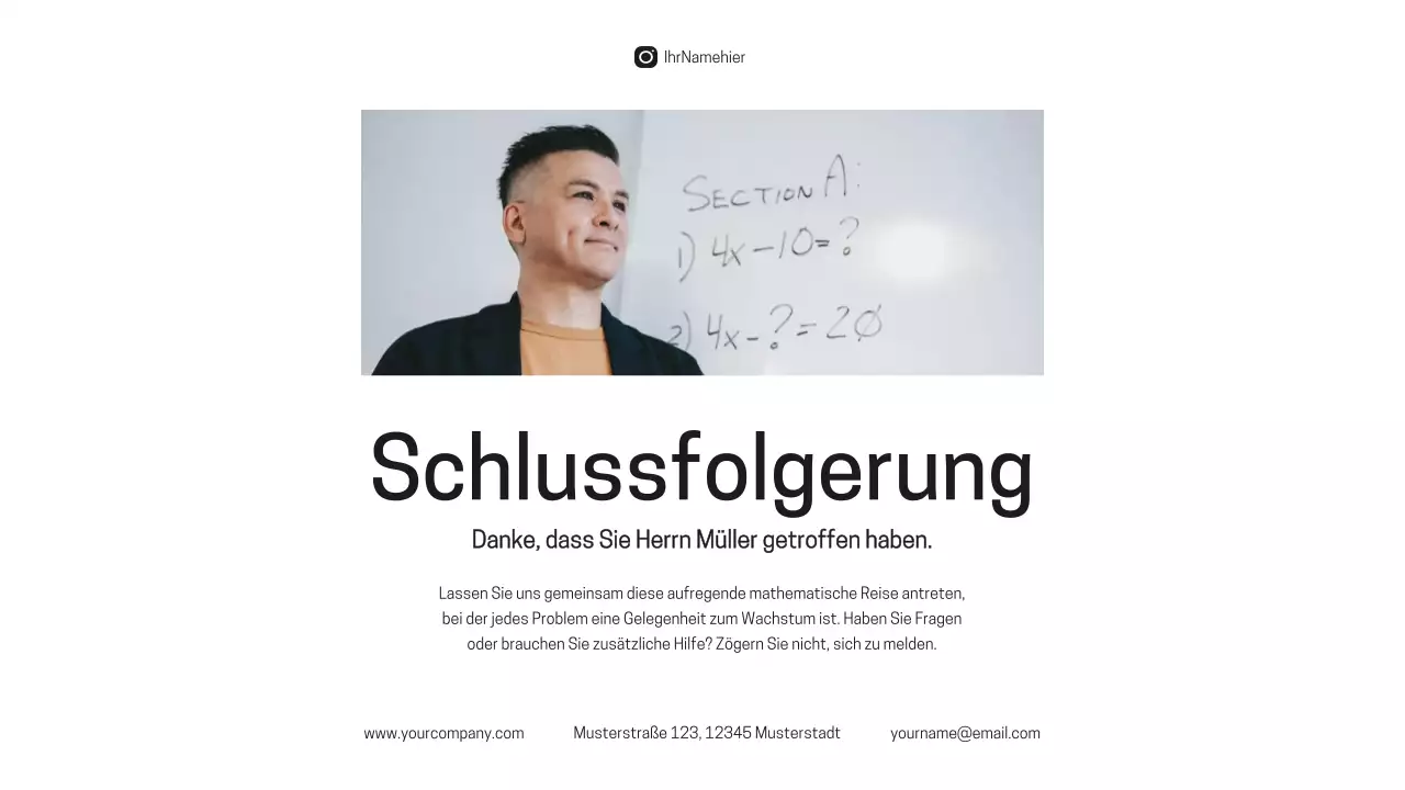 Schwarz-Weiß-Minimal-Mathe-Lehrer Einführung Klasse Material