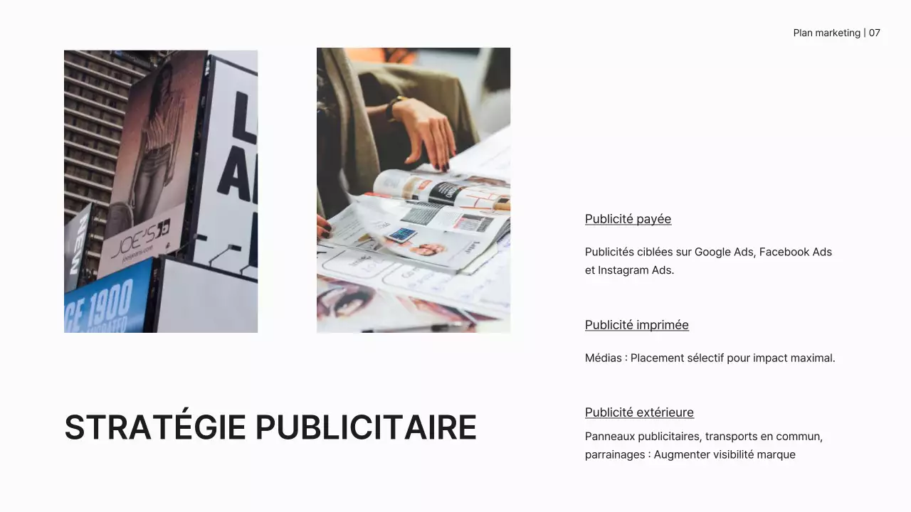 White Minimal Marketing Plan Business Strategy