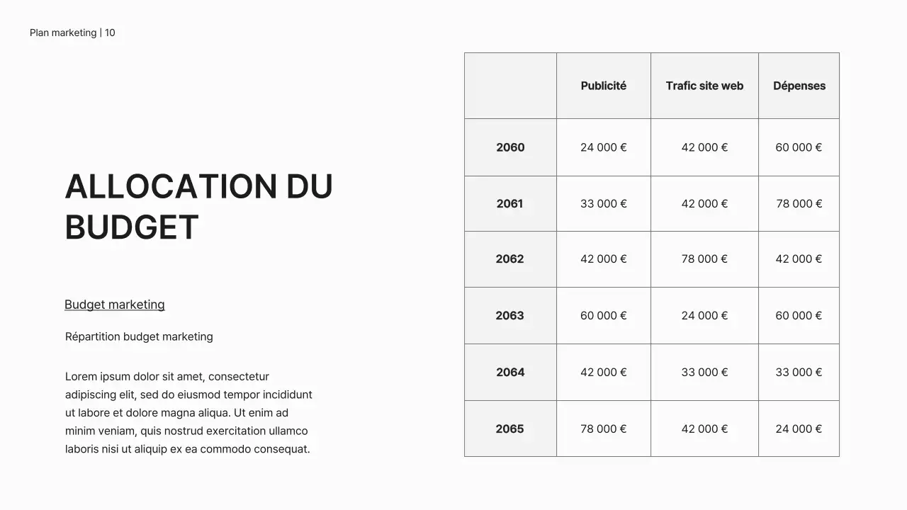 White Minimal Marketing Plan Business Strategy