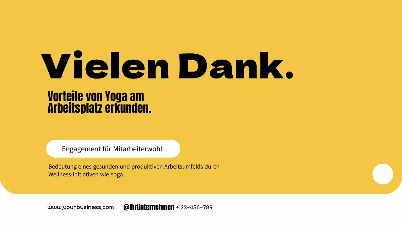 Gelb und Schwarz Einfaches Yoga für produktive Arbeitsanweisungen