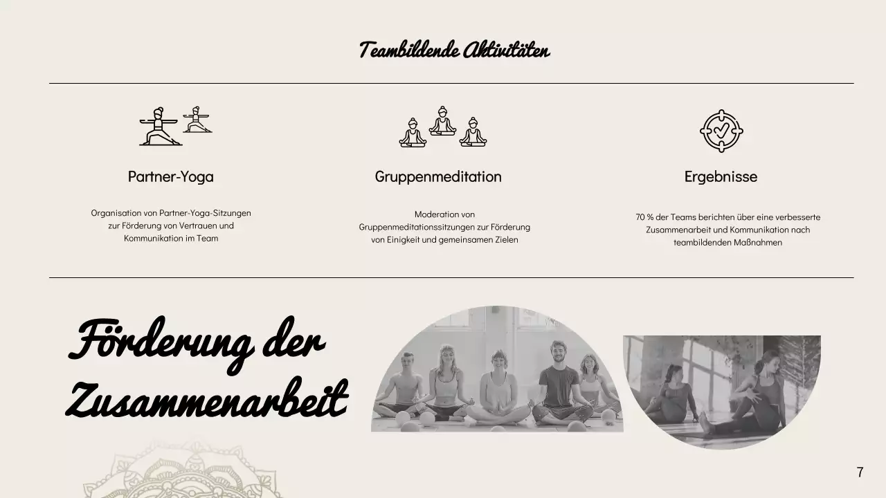 Beige Minimal Yoga für achtsame Führung Anleitung