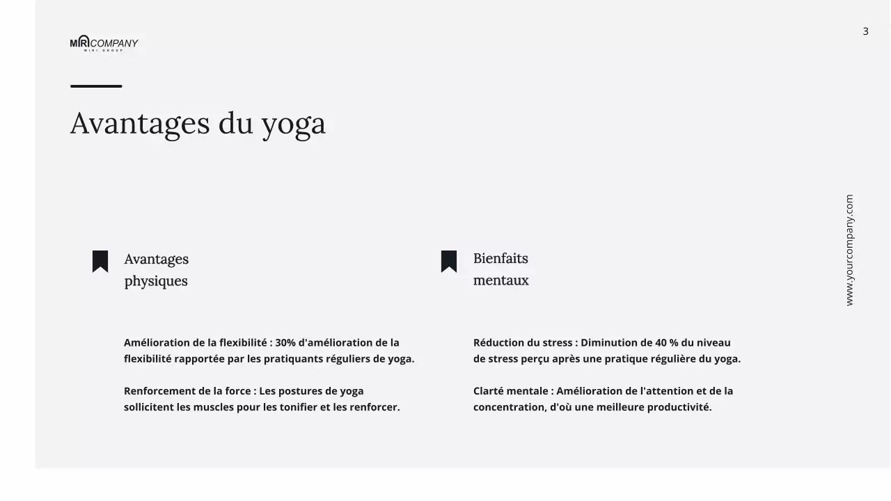 Noir et blanc Minimal Daily Wellness Yoga Instructions