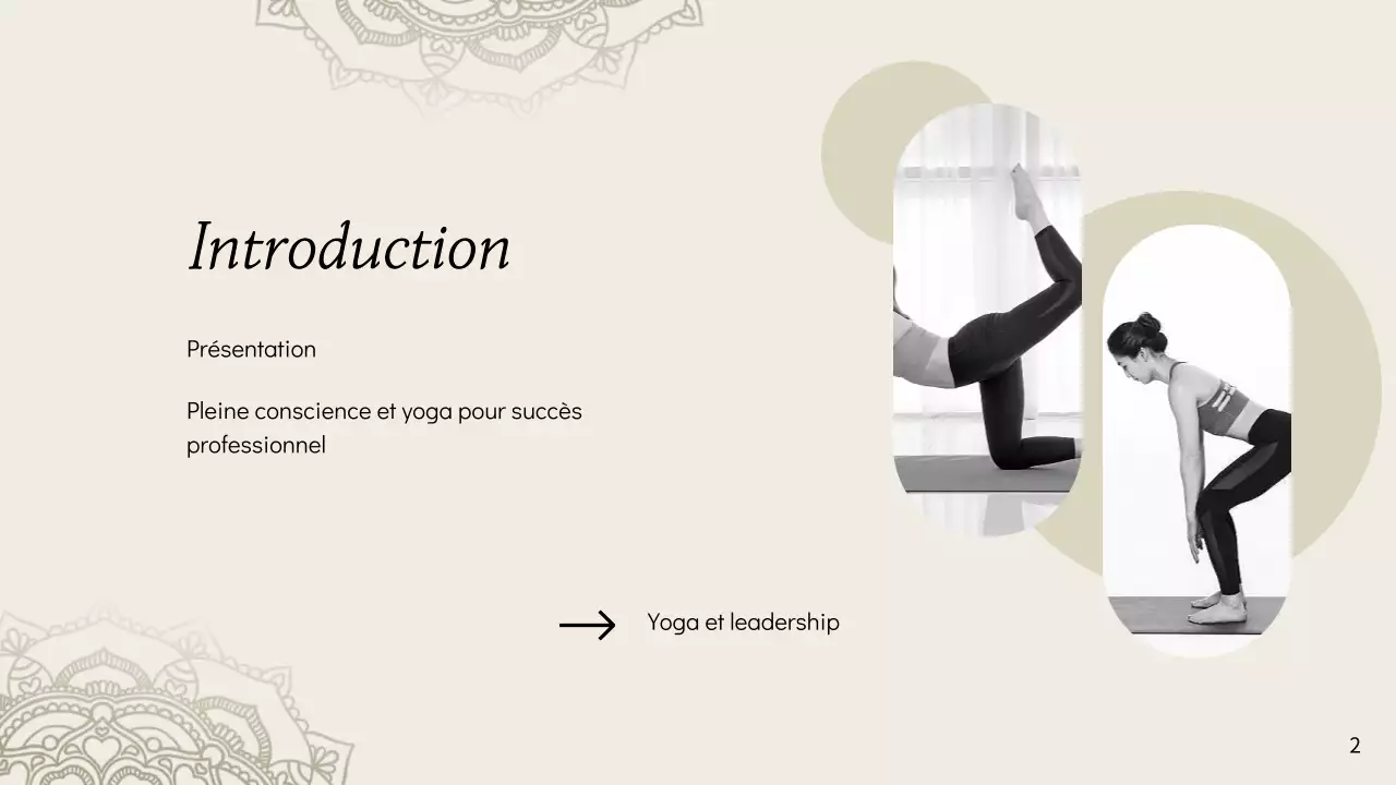 Beige Minimal Yoga for Mindful Leadership Instructions