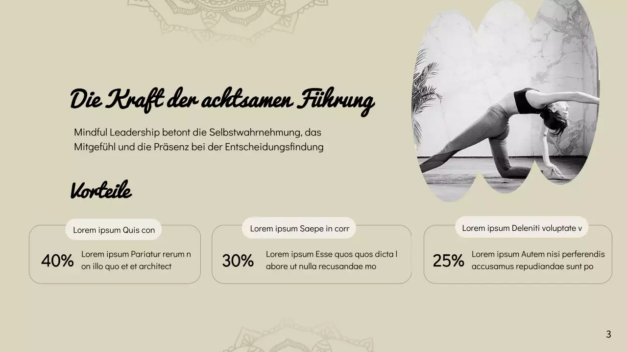 Beige Minimal Yoga für achtsame Führung Anleitung