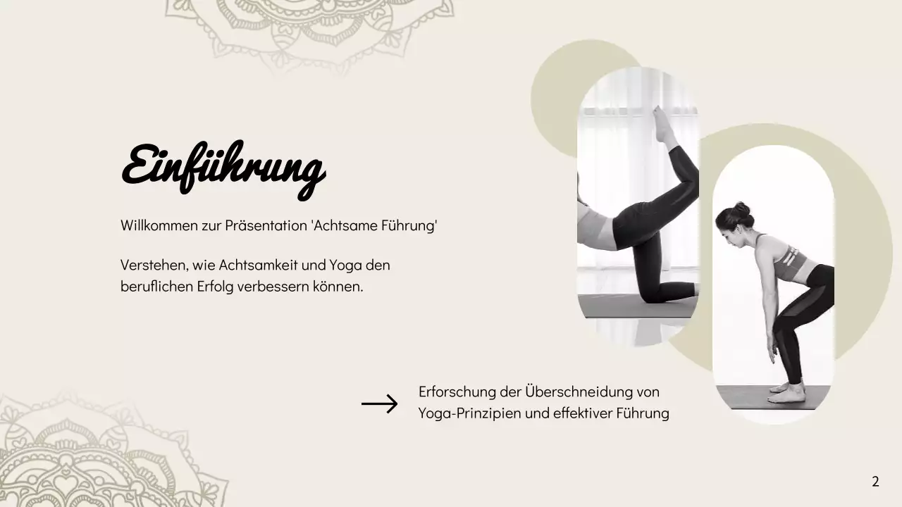 Beige Minimal Yoga für achtsame Führung Anleitung