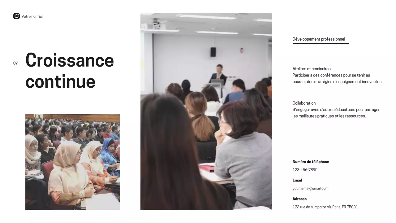 Noir et blanc Minimal Math Teacher Introduction Class Material