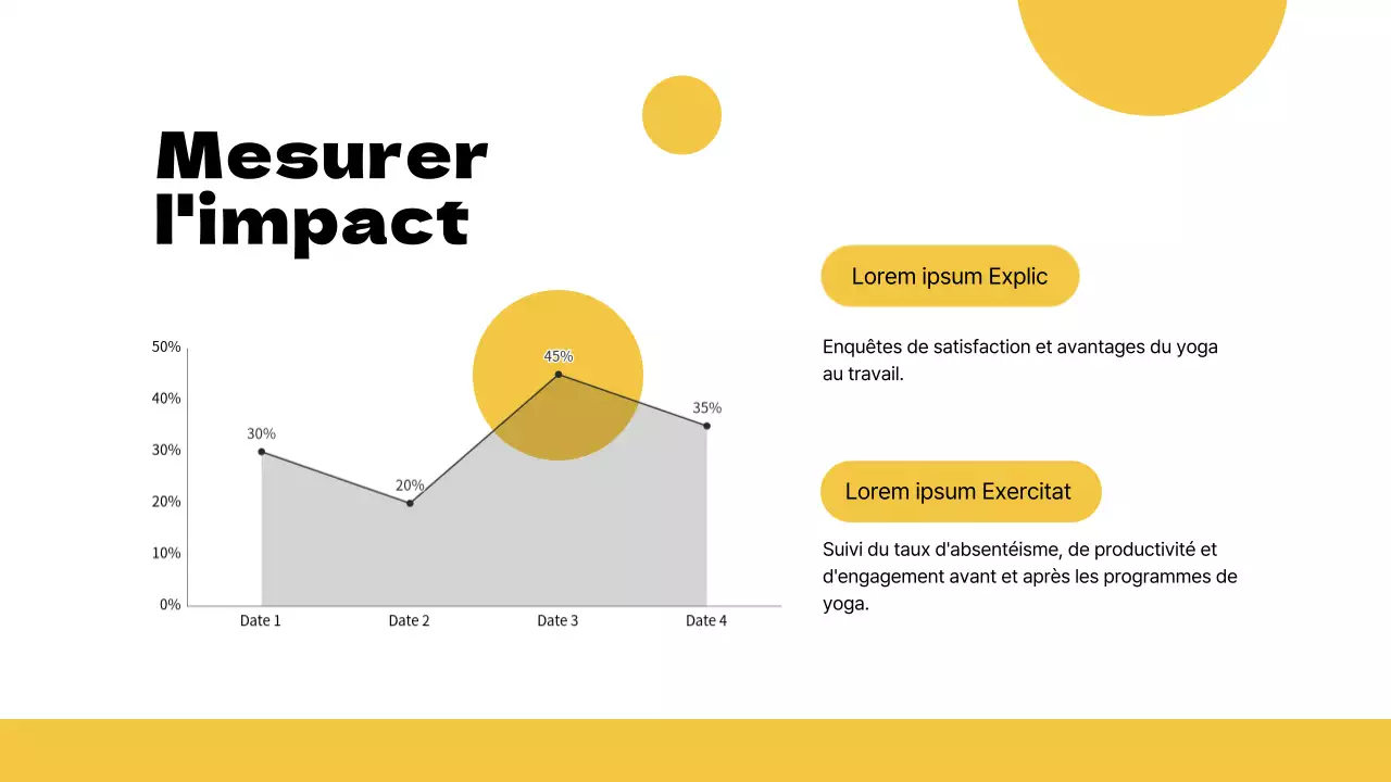 Yoga simple jaune et noir pour des instructions de travail productives
