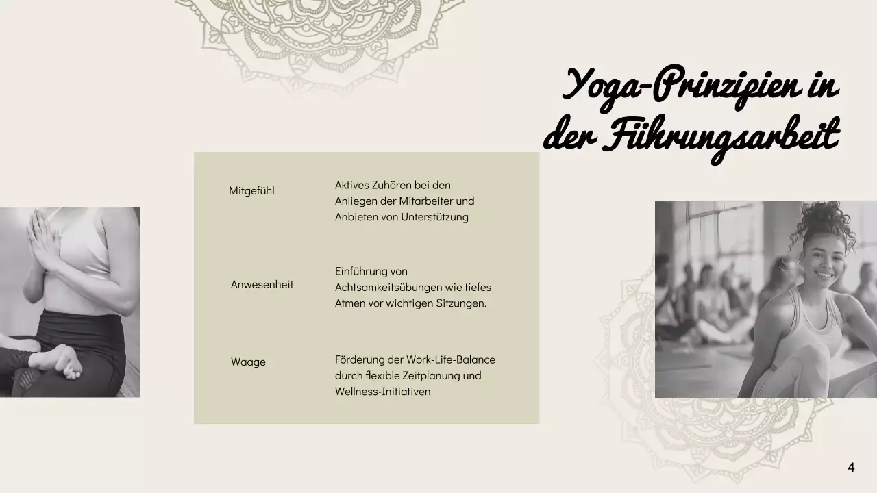Beige Minimal Yoga für achtsame Führung Anleitung
