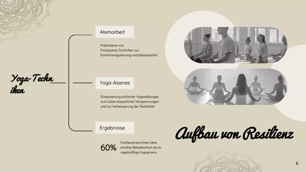 Beige Minimal Yoga für achtsame Führung Anleitung