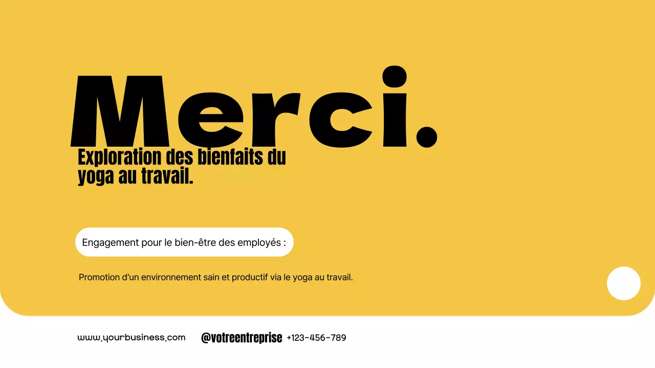 Yoga simple jaune et noir pour des instructions de travail productives