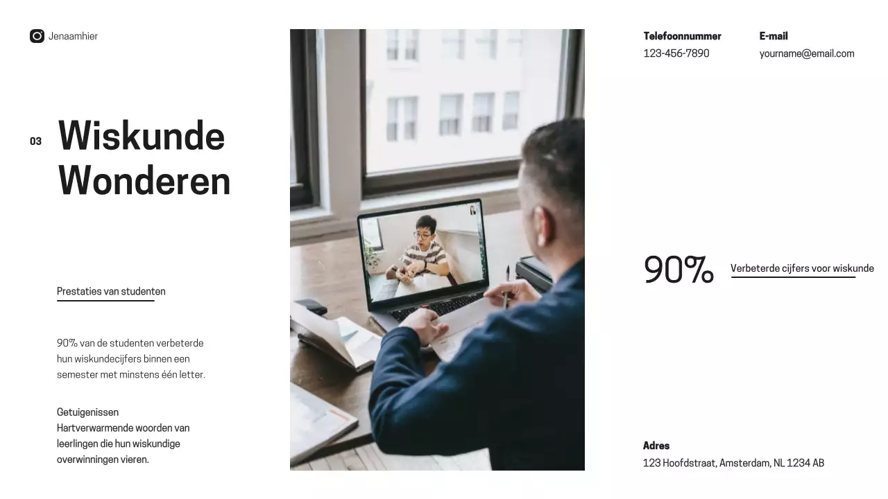 Zwart-wit Minimal Math Leraren Introductie Lesmateriaal