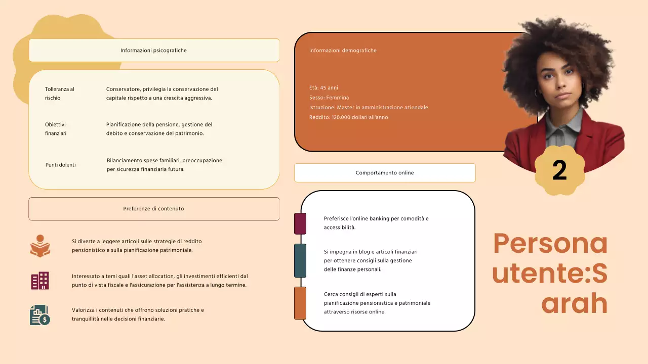 Strategia della persona utente della società finanziaria moderna Brown