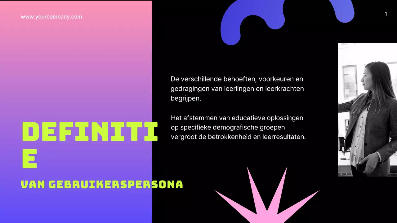 Groen Neon Modern User Persona Business Plan