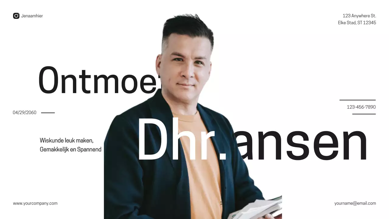 Zwart-wit Minimal Math Leraren Introductie Lesmateriaal