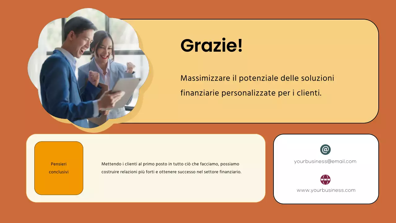 Strategia della persona utente della società finanziaria moderna Brown