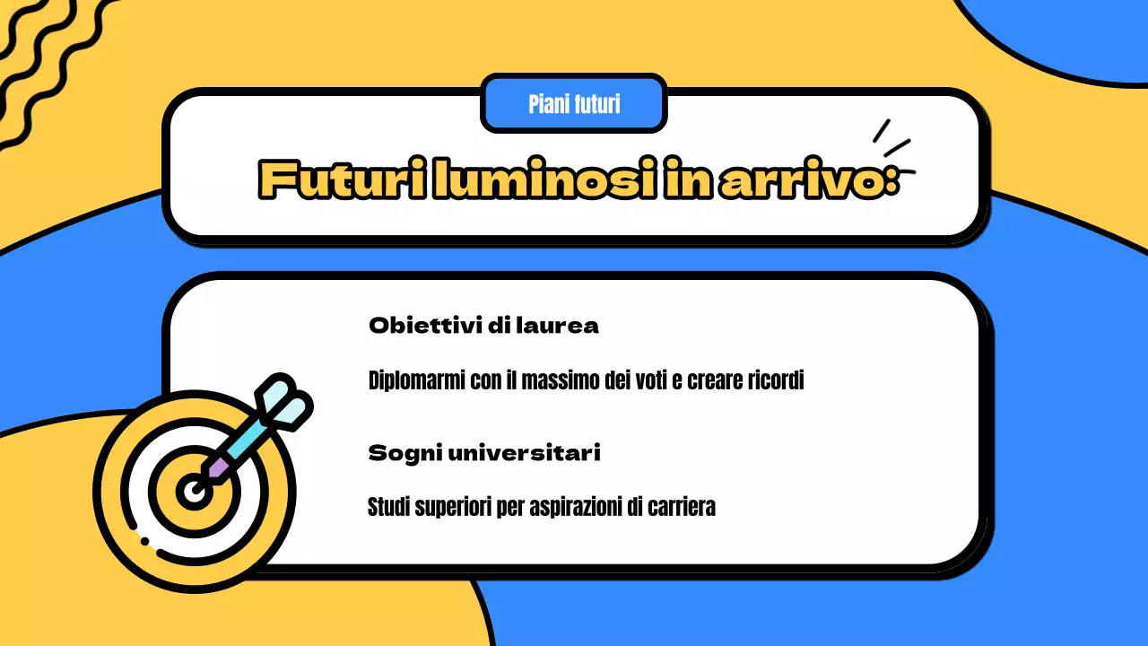 Giallo e blu Materiale di classe moderno per l'introduzione dei nuovi studenti