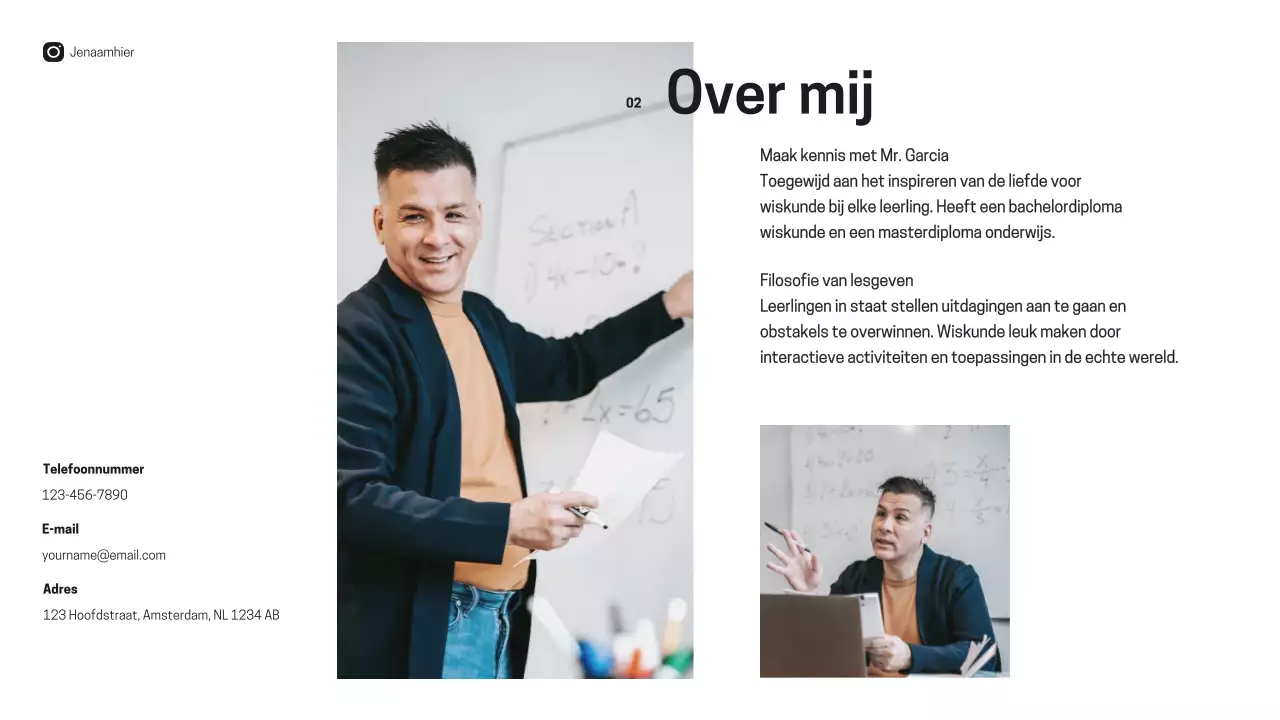 Zwart-wit Minimal Math Leraren Introductie Lesmateriaal