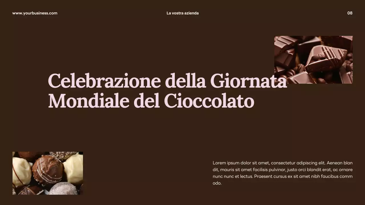 Strategia commerciale per la Giornata Mondiale del Cioccolato Brown Minimal