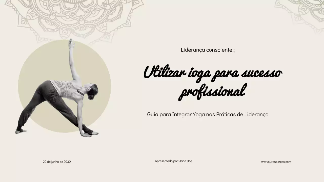 Instruções do Beige Minimal Yoga para uma Liderança Consciente