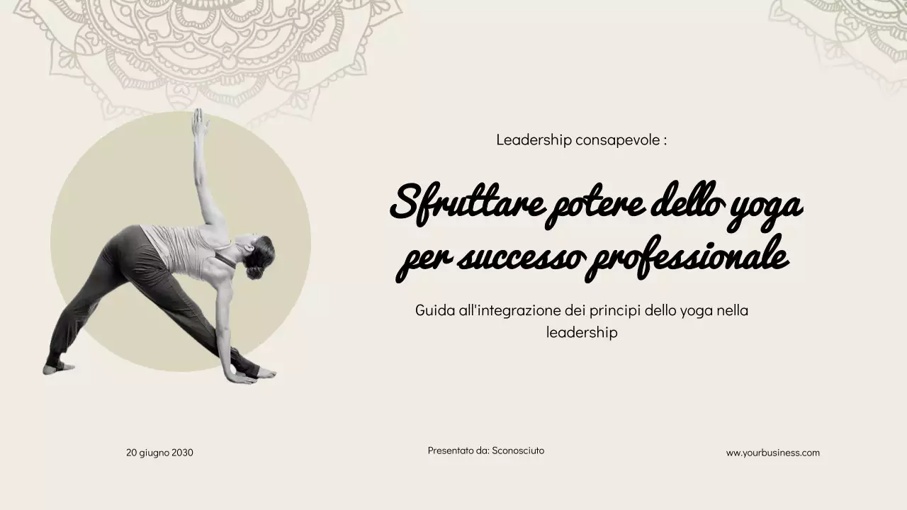 Istruzioni Beige Minimal Yoga for Mindful Leadership